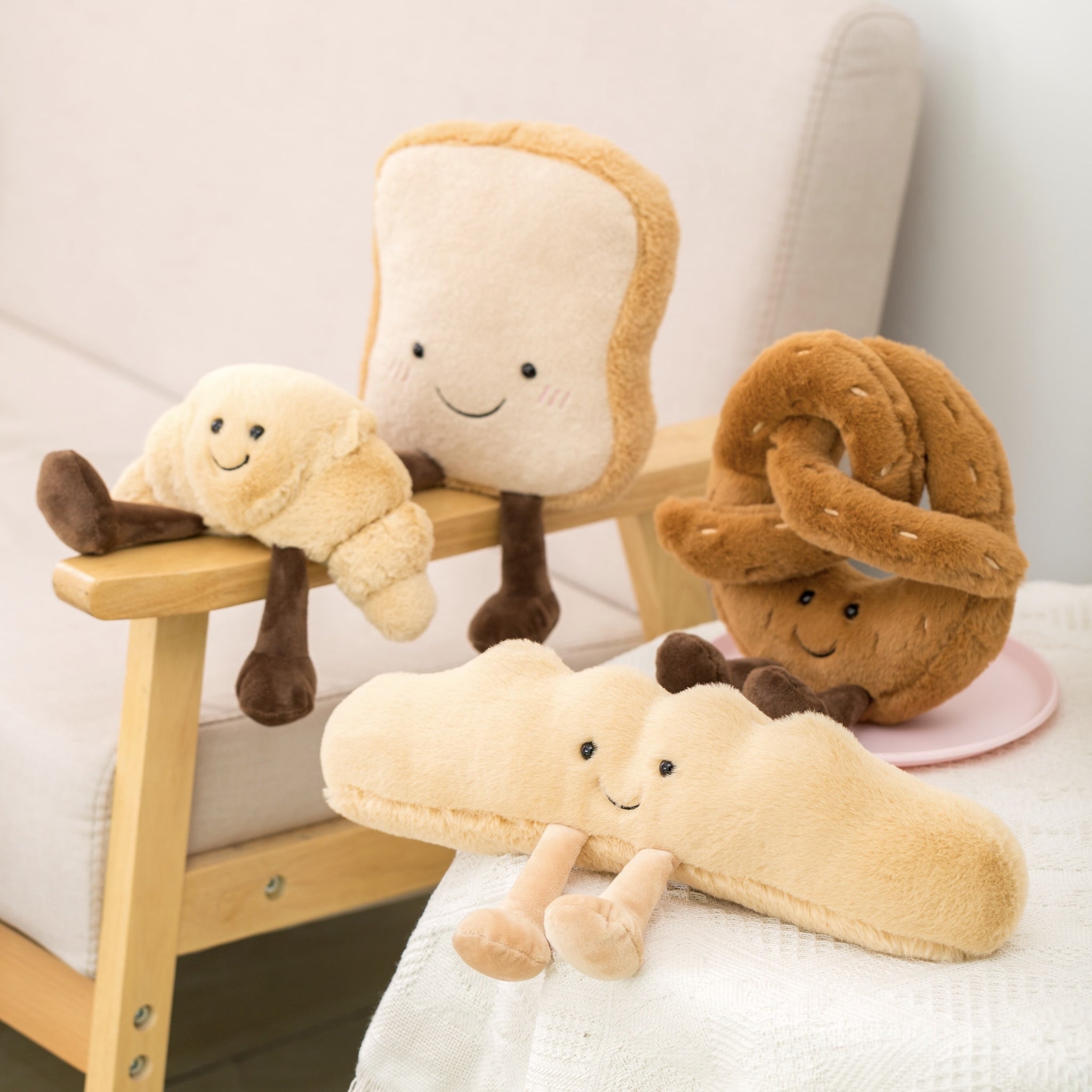 Breakfast Bakery Plushies Stuffed Food Plush Toys Squishy Plushies